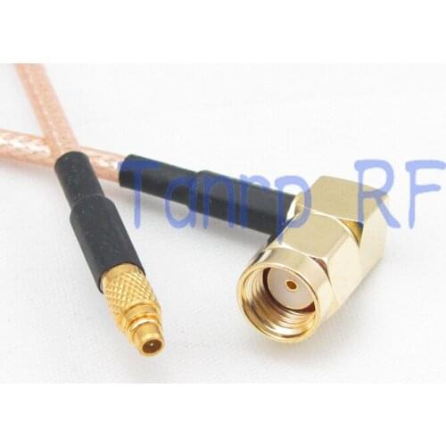 6in MMCX male plug to RP SMA male right angle RF adapter connector 15CM Pigtail coaxial jumper cable RG316 extension cord