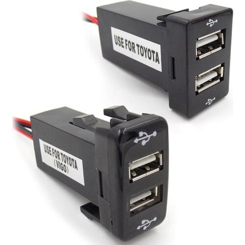 12V 4.2A Car USB Charger Fast Charge Original Installation For Toyota USB Charger For Toyota Car Electronics