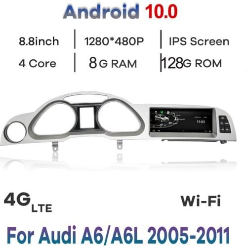 Android 7.1 Car DVD Radio Multimedia Player GPS Navigation for Audi A6/A6L 2005-2011 4+32G WIFI IPS Touch Screen BT 4G LET