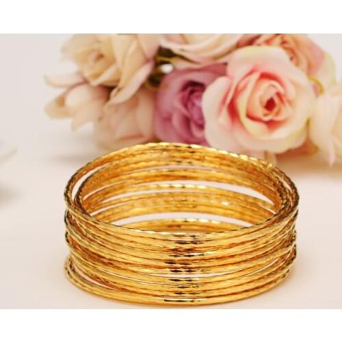 Bangrui Vintage Bangle Gold Color Jewelry For Women/Men Gift Round Bracelets Bangles
