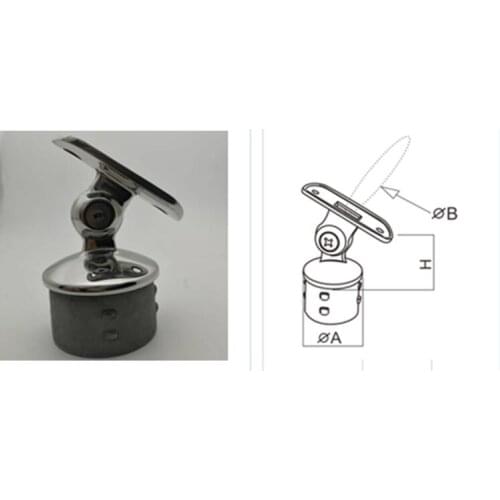 Freeshipping A1104 Stainless Steel SUS AISI 304 Grade Top Holder Balcony Handrail Support Staircase Parts for 38.1mm or 50.8mm