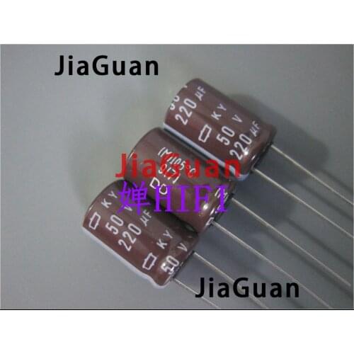 50pcs NEW CHEMI-CON NIPPON KY 50V220UF 10x16MM electrolytic Capacitor 220UF 50V NCC ky 50v 220uf