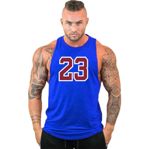 Cotton Gym Tank Tops Men Sleeveless Tanktops For Boys Bodybuilding Clothing Undershirt Fitness Stringer workout Vest