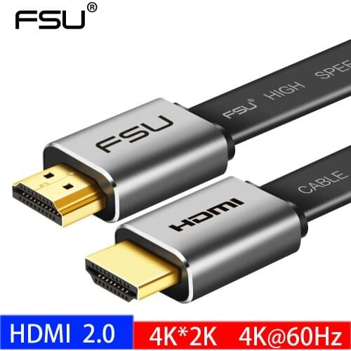 HDMI 2.0 Cable HDMI to HDMI 4k video Cable HDR gold plated 0.5M 1M 1.5M 2M 3M for Switch HDTV Projector Monitor PS4 xbox flat