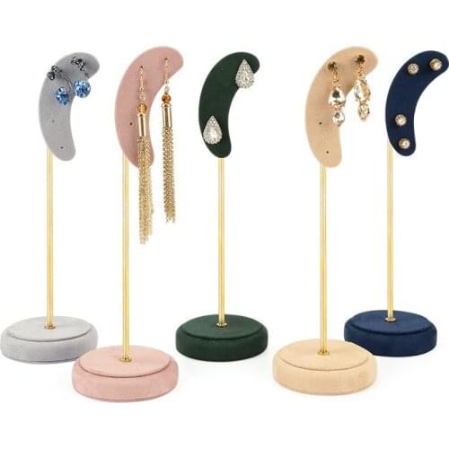 Creative Earring Holder Shelf Ear Style Funny Earring stud Storage Rack Jewelry Shop Display Stand T-Bar