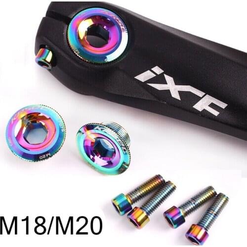 KRSEC M18/M20 Crank Cover Screw Cap MTB Crankset Cover Aluminum Fit Shimano/SRAM/FSA Chainring Crankset Mountain Bike Accesorios