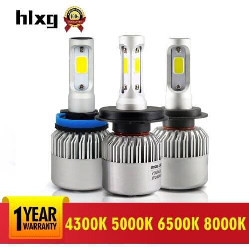 2 Pcs 12V 6500K H11 H1 H4 8000K H7 Auto Led Headlight Kit 72W/set 5000K H3 Hb4 9006 H8 9005 Cob Car Light For cars motocycles