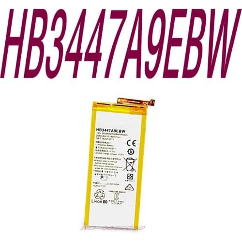 2600mAh HB3447A9EBW Li-Polymer battery for Huawei Ascend P8 Cellphone High quality Replacement Battery