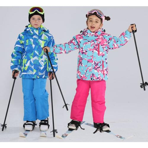 -30 degree New Ski Suit Children Ski Snowboard Clothes Warm Waterproof Snow snowboard Ski Jackets and Pants for Girls and Boys
