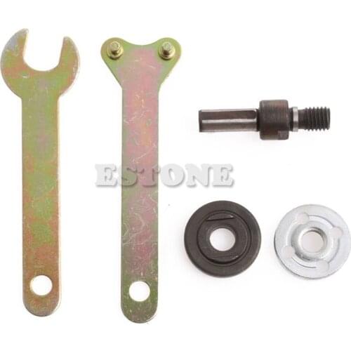 M10/16mm Hole Drill Angle Grinder Mandrel Adapter Disc Holder Kit Spanner Kit P82C