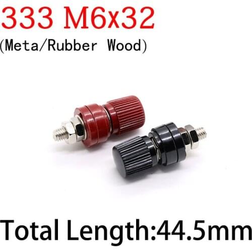 Metal 333 M6*32 Wire Binding Post Thread Screw Dia 6mm Lithium Battery Weld Inverter Clamp Power Supply Connect Terminal Splice