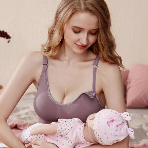 New Breastfeeding Bra Clothes Pure Cotton Nursing Bra Open Maternity Bra Maternity Bra Bras for Women