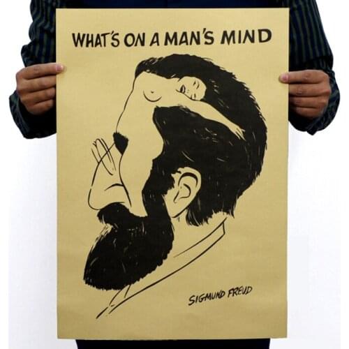 New Higt Quality,Freud Portrait/Nostalgia photo/kraft paper/bar poster/Retro Poster/decorative painting