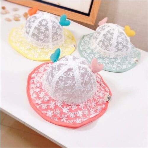 Baby Girls Fisherman Hat New Summer Baby Panama Bucket Caps Lovely Flower Kids Sun Hat Beach Cap