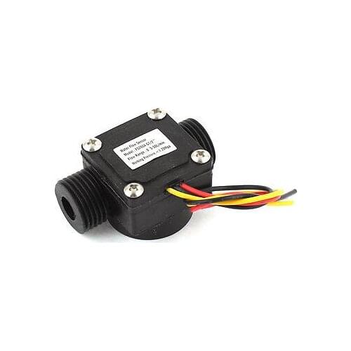 Plastic Shell 0.5-30L/min 1.2Mpa G1/2 Thread Water Flow Rate Sensor Flowmeter FS200A