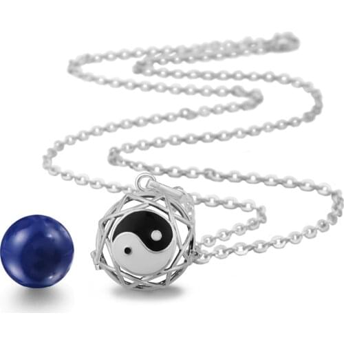 Eudora Harmony Ball National Pattern Yin&Yang Tachi Pendant Engelsrufer Pingente Bijoux Schmuck Mexico Bola Necklace 20mm Cage