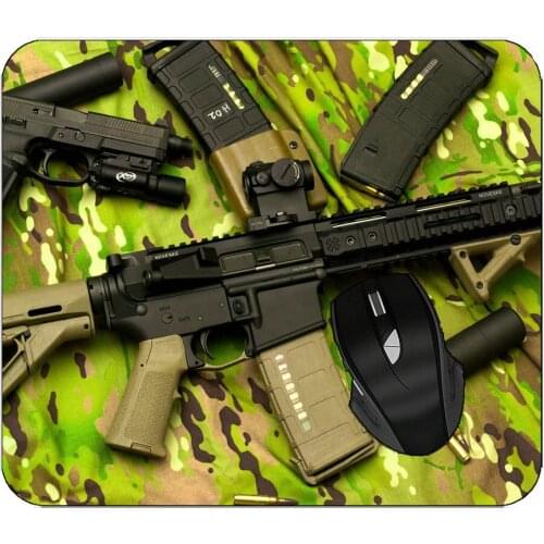Professional Mousepad Weapon Assault Rifle Military Camouflage Non-Slip Rubber Mousepad