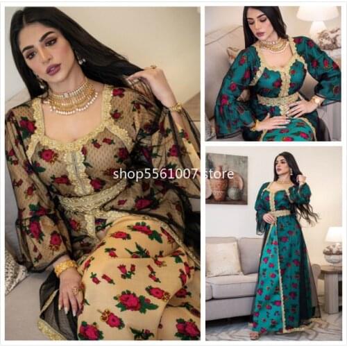 Ramadan Arab Dubai Islamic Clothing Eid Mubarak Muslim Abaya Dress Fashion Women Turkey Patchwork Embroidery Indian Kaftan Dress
