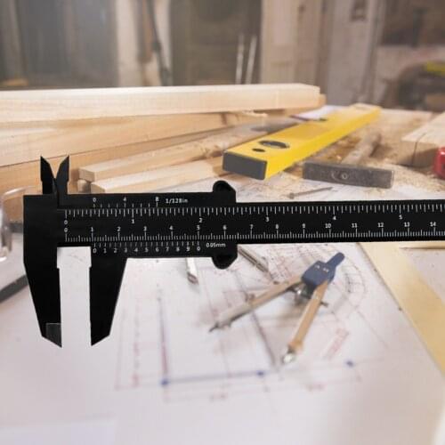 Caliper Sliding Gauge Double Scale High Quality 10pcs/Set ABS 0-6 Inch 0-150MM Black Millimeter Measuring Tool