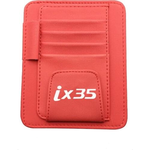 Sun Visor Multifunction PU Leather Car Card Package Holder Glasses Holder Pen Organizer Auto Accessories for Hyundai Ix35