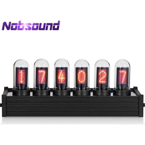 Nobsound Modern Digital IPS Tube Clock Large Display Screen Ref Vintage Nixie Clock PC Software DIY Christmas Gifts
