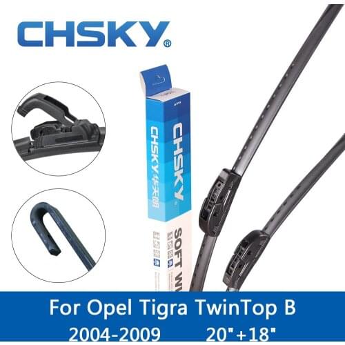 CHSKY Car Windshield Wiper Blade for Opel Tigra TwinTop B 2004 2005 2006 2007 2008 2009 Fit Hook Arms 20"&18" Windscreen Wipers