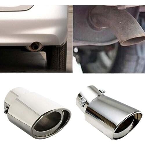 Universal Car Vehicle Stainless Steel Tail Throat Exhaust System Muffler Pipe automobile tail throat exhaust pipe decoration