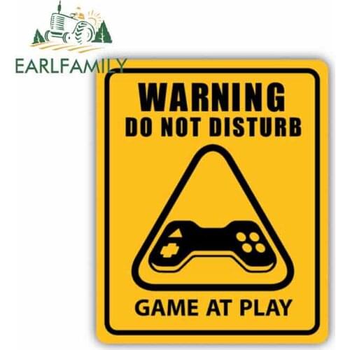 EARLFAMILY 13cm x 10.6cm For Game At Play Creative Sticker Car Accessories Fashion Vinyl Car Stickers Simulation Custom Printing