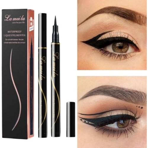 Liquid Eyeliner Pencil Big Eyes Makeup Long-lasting Eye Liner Pen Waterproof Black Make up Smooth Fast Dry Cat Eye Cosmetic Tool