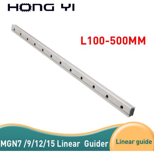 1pcs MGN7 MGN12 MGN15 MGN9 linear guide L 100-500mm miniature linear rail without MGN Linear slider 3D Printer