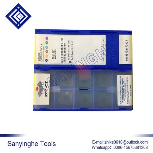 Free shipping high quality 10pcs/lots YBC302 SEET120308PER-PR cnc carbide turning inserts