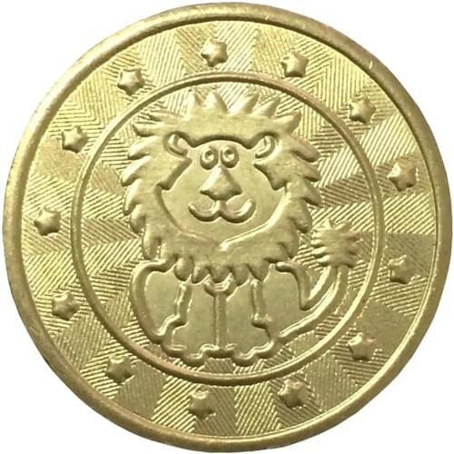 100pcs Arcade Copper Lion Coin Token Copper Token Copper Coins Tokens for Arcade MAME JAMMA Amusement Cabinet Vending Machines