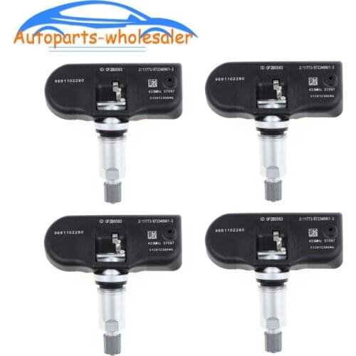 4 Pcs/lot Car accessories 9681102280 For Peugeot 407 207 307 607 508 807 TPMS Tire Pressure Sensor Monitor High Quality