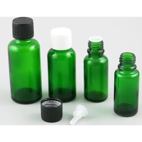 5ml 10ml 15ml 20ml 30ml 50ml 100ml Refillable Empty Green glass essential oil bottle 1oz essential oil container 200pcs