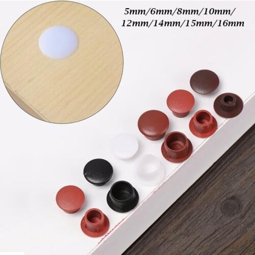 50pcs! Plastic Furniture hole cover 5/8/10/12/15 / 40mm screw decorative pipe dust plug pressure cap stopper Special Socket