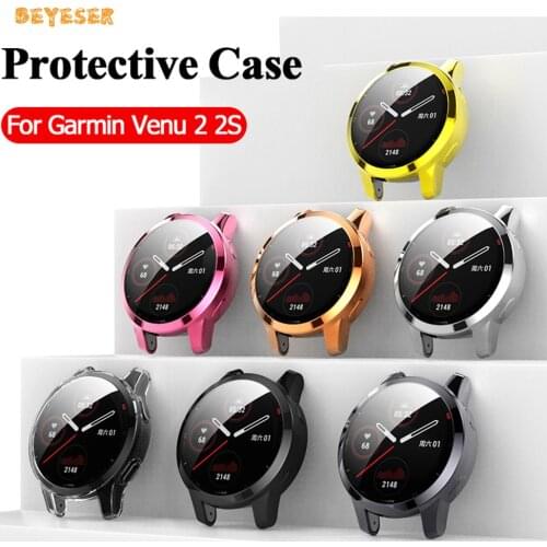 Watch Screen Glass Protector Case Shell Frame For Garmin Vivoactive 4/4S Venu 2/2S Smartwatch Replacement Bumper Cover Accessory