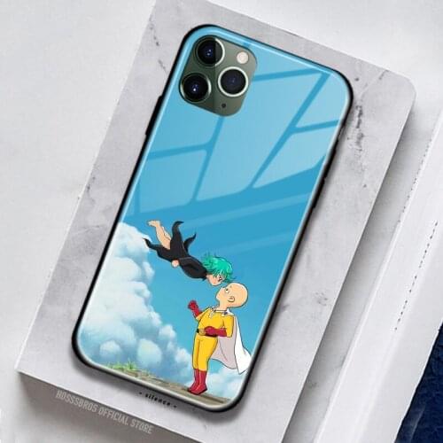 Tatsumaki Tornado of Terror Saitama Anime for iPhone SE 6 6s 7 8 Plus X XR XS 11 12 Mini Pro Max Glass Phone Case Cover Shell