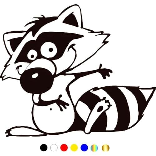 CS-836#Raccoon funny car sticker vinyl decal silver/black for auto car stickers styling car decoration