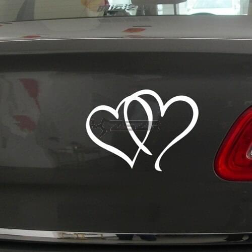 Cheap Hot Sale Double Heart Car Sticker Z2CA366