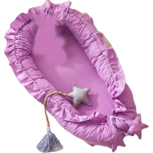 Hot sale pure cotton edge crib portable baby bed middle bed outing travel bed detachable small bed 2021 toddler bed frame