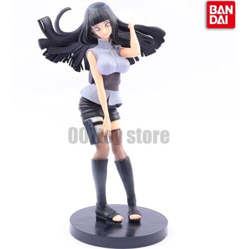 20CM BANDAI Genuine Hyuga Hinata Naruto Action Figure Anime Figures Kawaii Anime Dolls Halloween Gifts