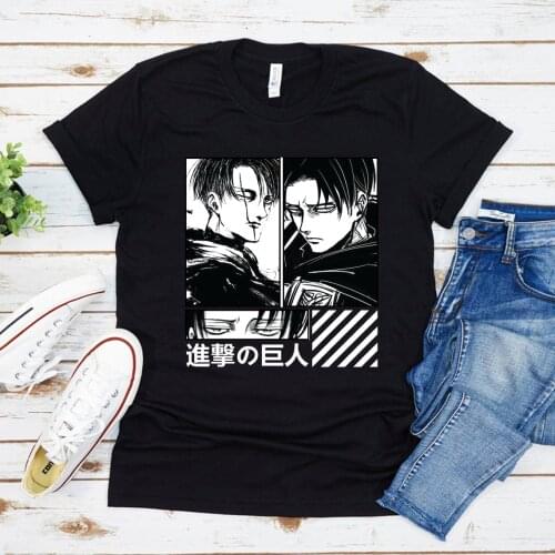Attack on Titan T-Shirt Japanese Anime Manga AOT T Shirt Unisex Summer Fashion Harajuku Tees Short Sleeve Casual Tops Tshirts