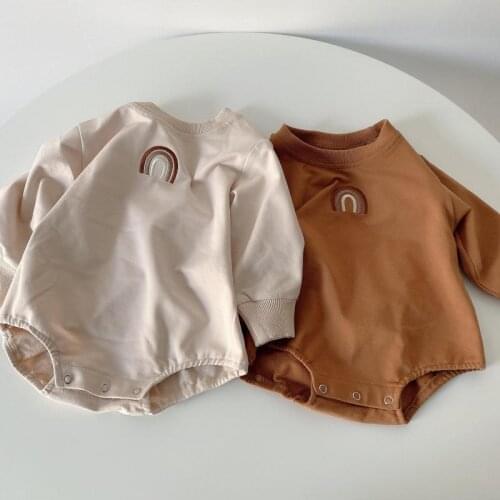 2021 Ins Baby Girls Clothes Autumn Korea Style Newborn Bodysuits 0-24m Climbing Jumpsuits For Boys O-neck Spring Twins Pajamas