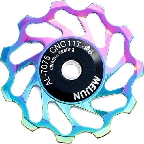 MEIJUN 13T Ceramic Bearing MTB Bicycle Bainbow Alloy Rear Derailleur Pulley Jockey Wheel Road Bike Guide Roller