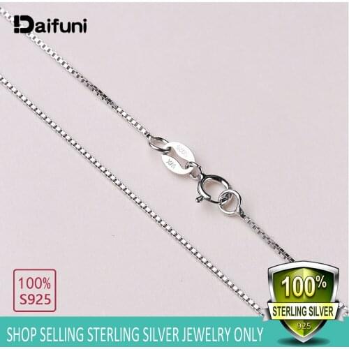 Classic Basic Chain 100% Genuine 925 Sterling Silver Chain Necklace Women Men Kids Girls 50/55/60cm Jewelry Fashion Fine Chain