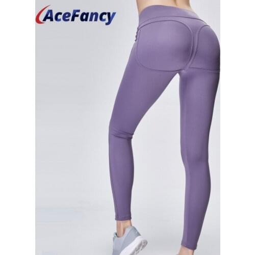 Acefancy Tummy Control Tights Hip Up Leggins Women Seamless Sport Leggings For Fitness Sportswear Woman Gym Yoga Pants 18-153