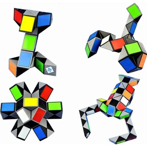 Hot Colorful 3D Magic Ruler Cube 24/36/48/72 Segments cubo magico Snake Twist Cube Puzzle Kid Educational Toys for Children
