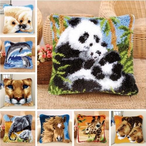 Knooppakket Latch Hook Kits Diy Cartoon Series Woolens Animal Gift Pastoral Cross Stitch Pillows Quality Fashion Do It Yourself