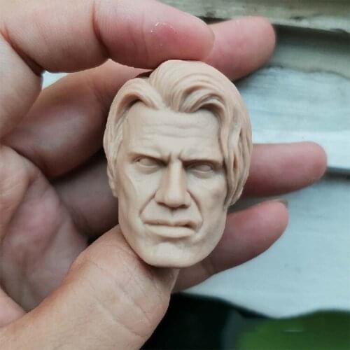 1/6 Dolph Lundgren Unpainted Head Models for 12''Figures Bodies Toys Gifts Collections