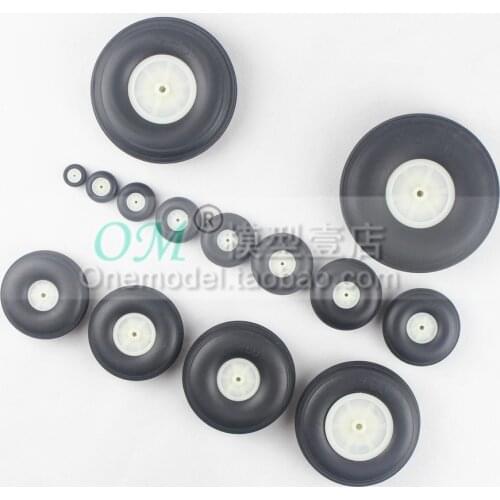 New 0.75/1.0/1.25/1.5/1.75/2.0/2.25/2.5/2.75/3.0/3.5/4.0/5.0 inch PU Wheel with Aluminum Hub for RC Airplane